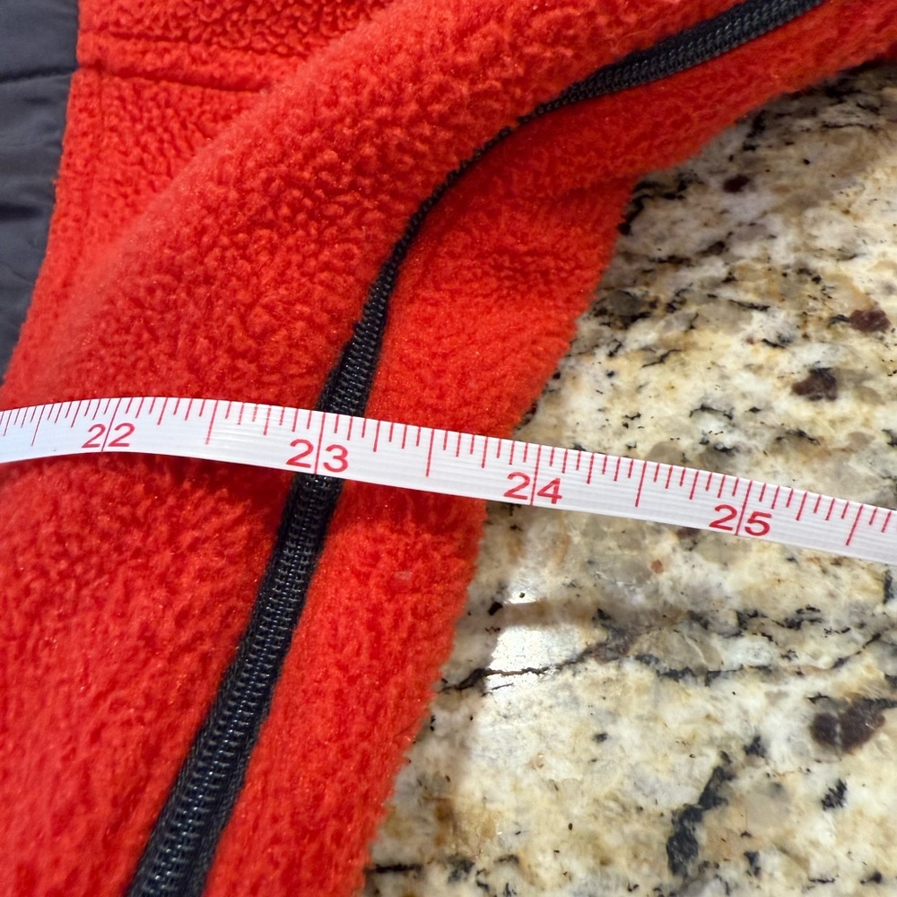 The North Face Polartec fleece jacket red gray SZ SM - Picture 10 of 14